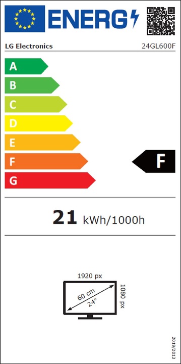 Energie-Label LG UltraGear 24GL600F-B (1920 x 1080 Pixel, 24")