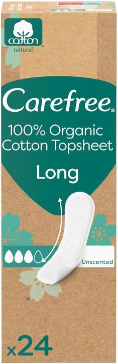 Actual product image Carefree Organic Cotton Long - Panty liners - 24.0pcs (24x)