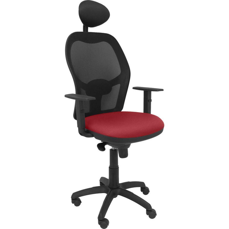Piqueras y Crespo, Bürostuhl, Bürostuhl mit Kopfstütze Jorquera P&C ALI933C Rot Granatrot