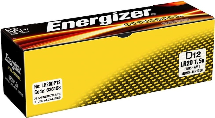 Image du produit Energizer Industriel D 1,5V (12 pcs, D, 20500 mAh)