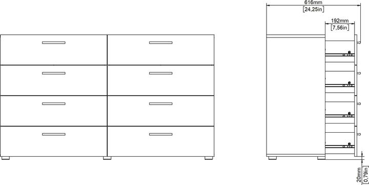 Produktbild Tvilum Kommode Pepe (140 x 40 x 81.70 cm)