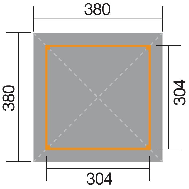 Thumbnail - Weka Holzbau, Pavillon, Pavillon (380 cm, 380 cm)