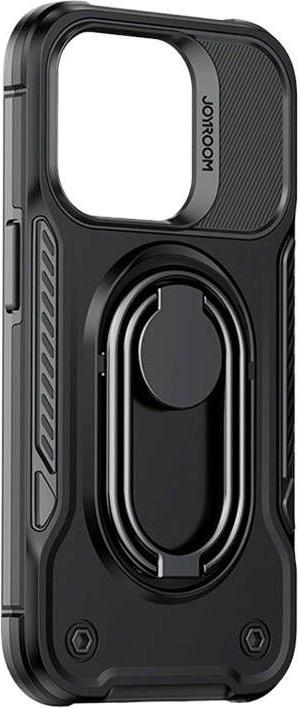 Joyroom Dual Hinge case for iPhone 14 Plus armored case with a stand and a ring holder black (Apple iPhone 14 Plus)