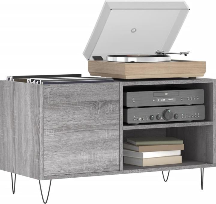 Actual product image vidaXL Plattenschrank Grau Sonoma 85x38x48 cm Holzwerkstoff