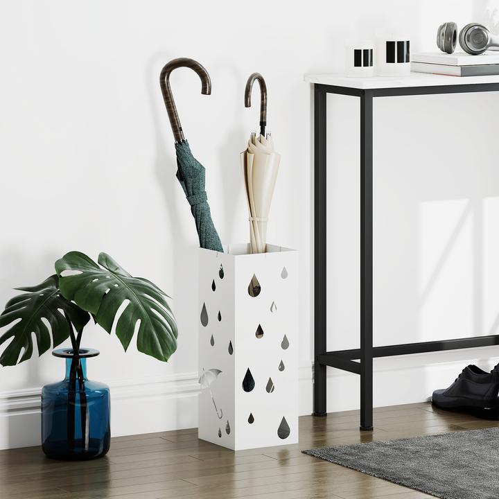 Image du produit Homcom Schirmhalter Stahl Weiss