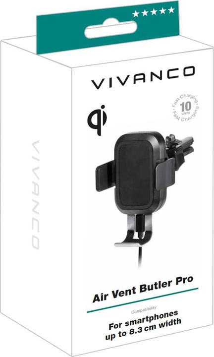 Actual product image Vivanco Butler Pro QI Car Phone (61632)