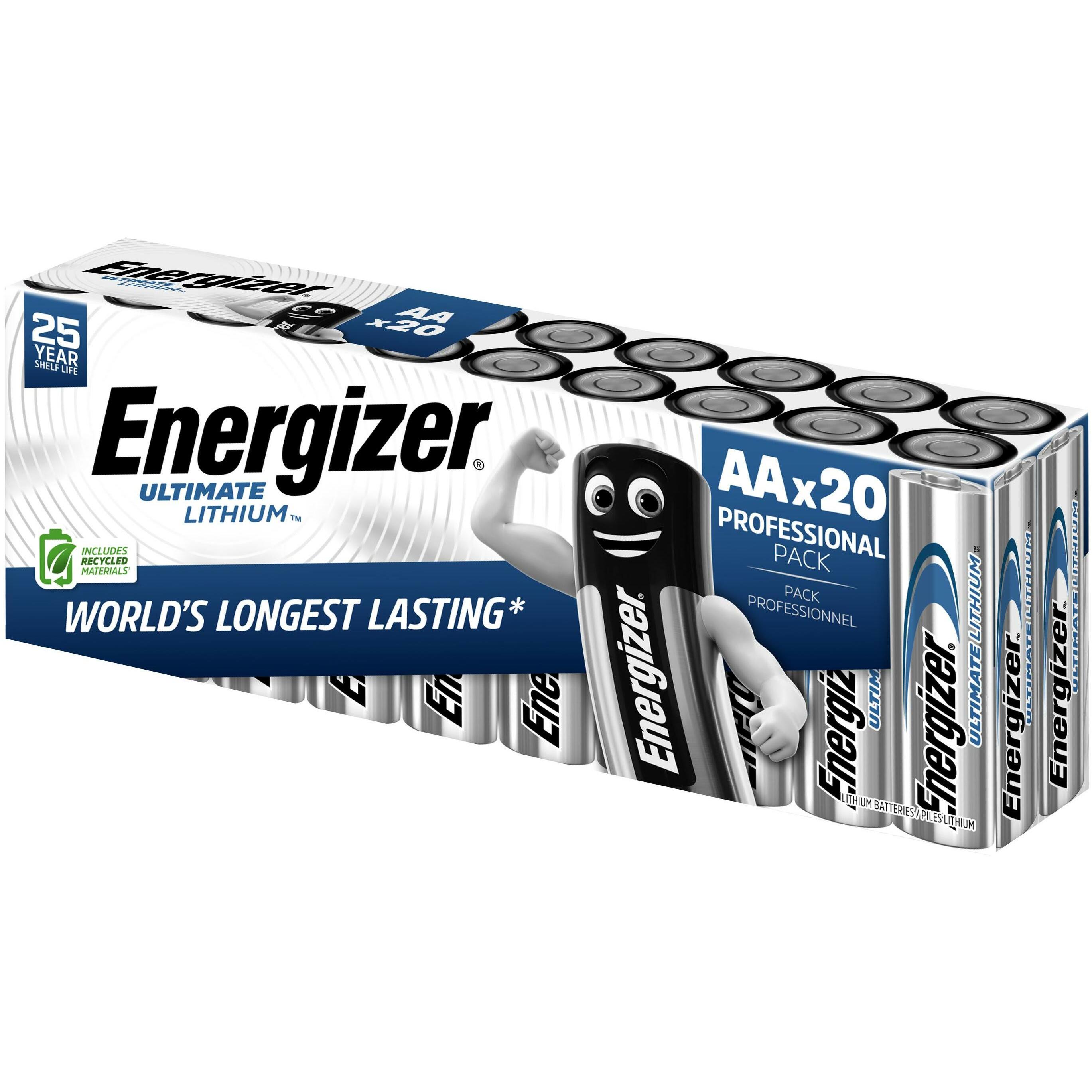 Energizer Ultimate Lithium (20 pz., AA, 3000 mAh), Batterie + pile
