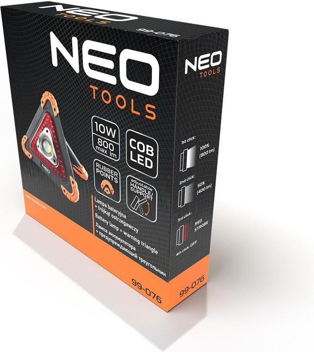 Actual product image Neo Battery light + 2 in 1 warning triangle
