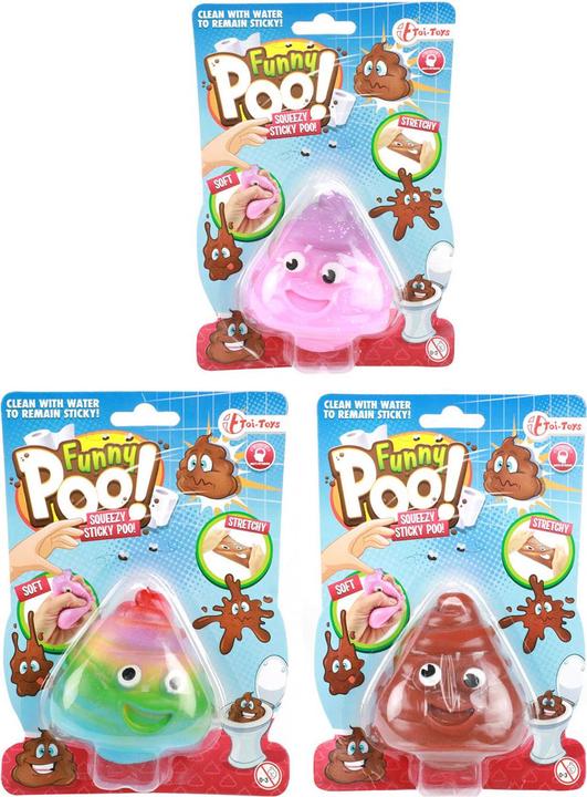 Toi-Toys Lustiger, klebriger, dehnbarer, lächelnder Kot