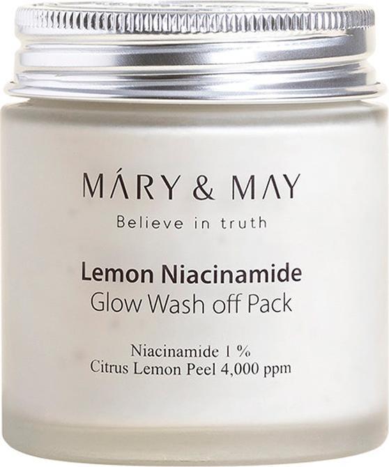 Mary&May MARY & MAY - Brightening Face Mask Lemon Niacinamide Glow Wash off Pack 125 g (125 g)