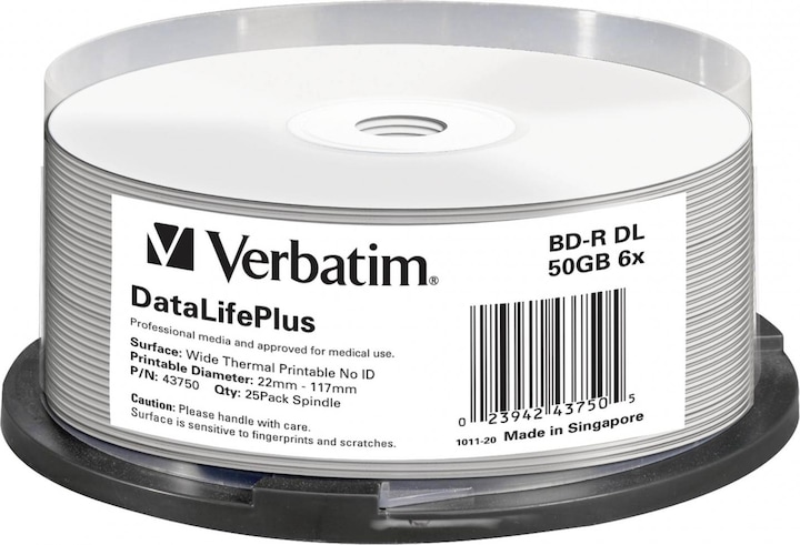 Actual product image Verbatim Bd-R dl (25 x)