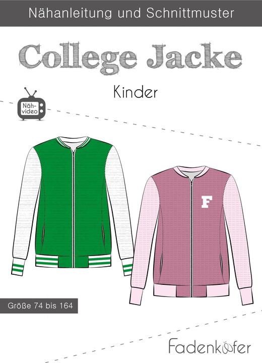 Produktbild Fadenkäfer Schnittmuster College Jacke Kinder