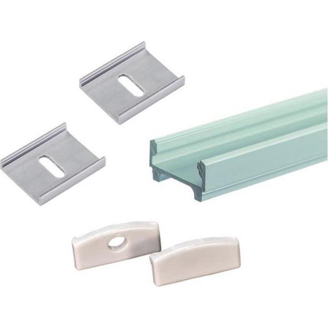 Rutec, LED Streifen, Alu-Profil flach 1St=2m B68405 12x23mm (f.Strips bis 18mm) inkl Zubehö (20 cm)