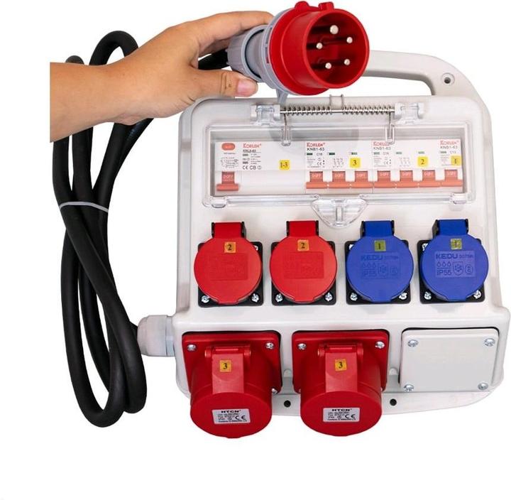 Image du produit Ekström Distribution d'électricité sur les chantiers (6 x, Type 13, CEE 16/5, Type 25)