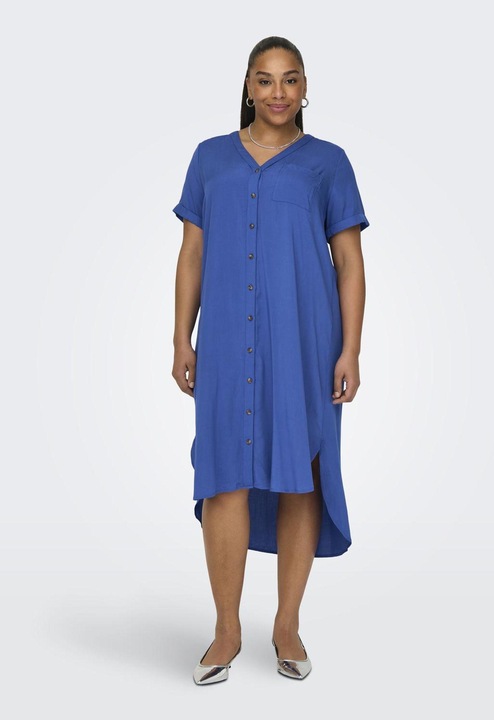 Produktbild Only Locker geschnittenes Curvy Blusenkleid Hemdblusenkleid (46)