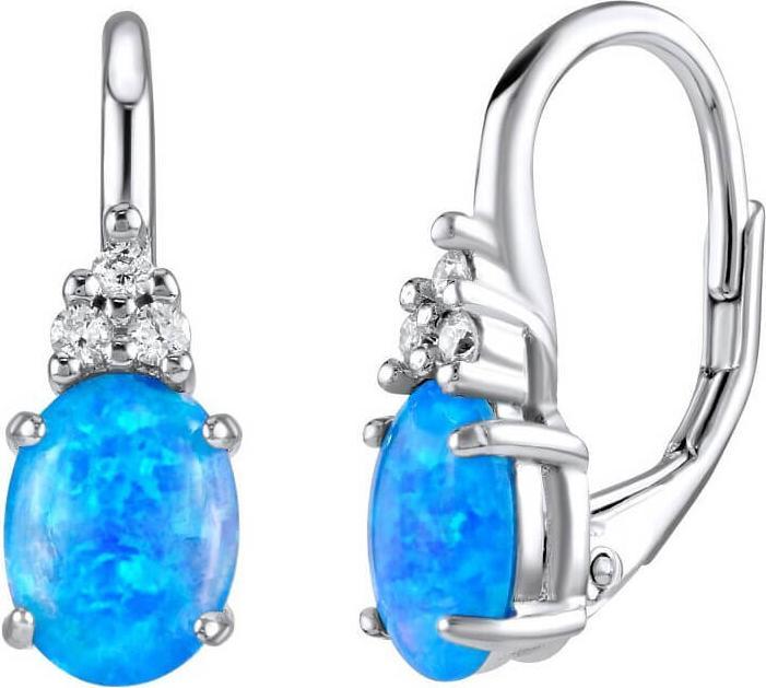 Produktbild Silvego Silver earrings withue synthetic opal Olivia LPS1508M
