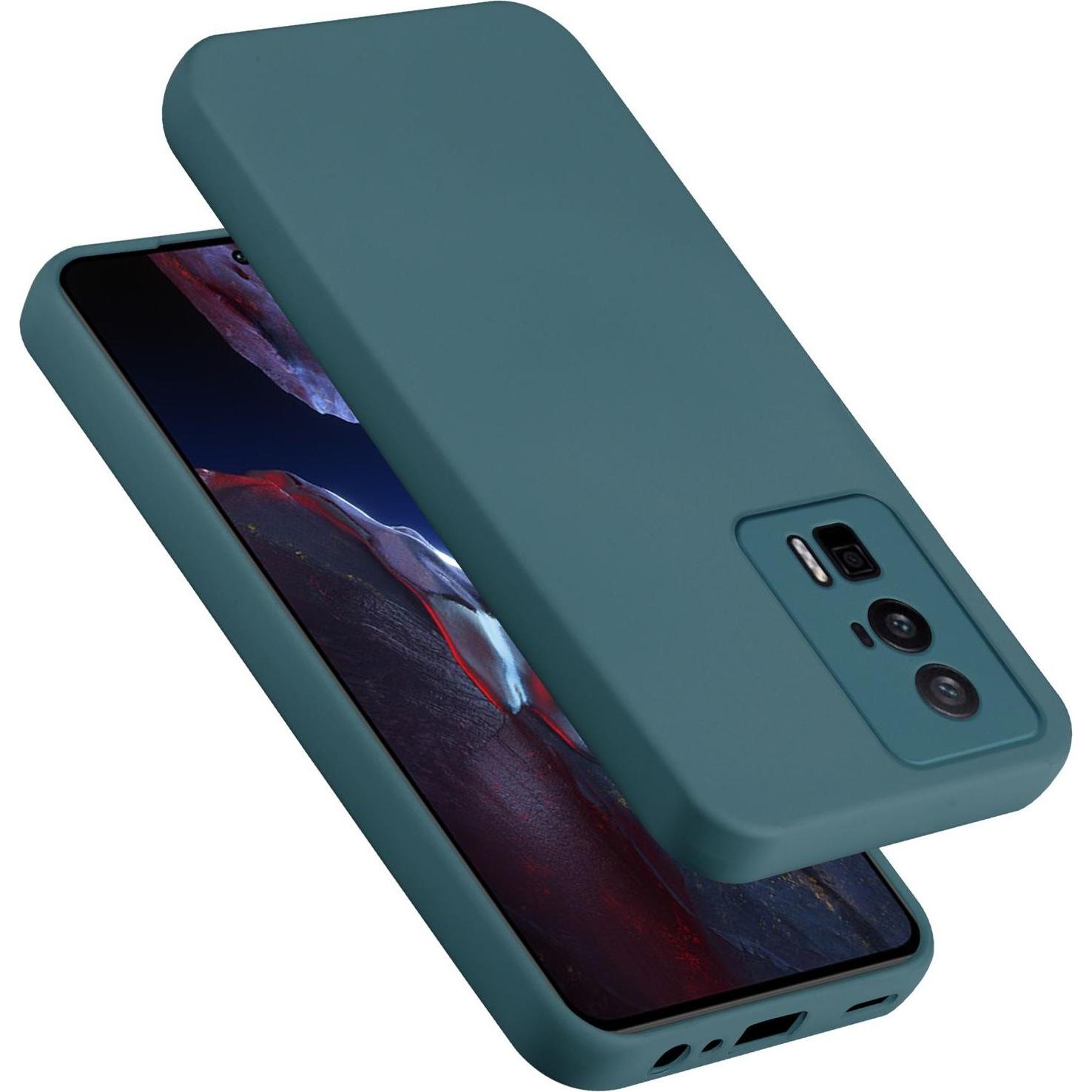 Cadorabo Hülle für Xiaomi Poco F5 Pro TPU im Liquid Schutz Design (Xiaomi Poco F5 Pro), Smartphone Hülle, Grün