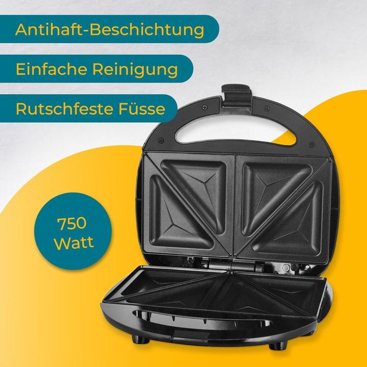 Produktbild Michelino Sandwichtoaster Sandwichmaker Toastgrill Kontaktgrill Paninipresse