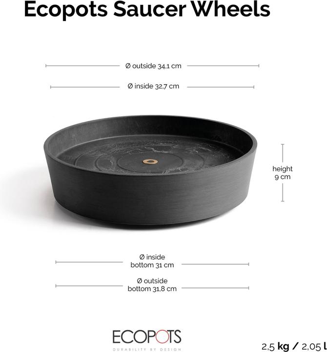 Produktbild Ecopots Saucer on Wheels