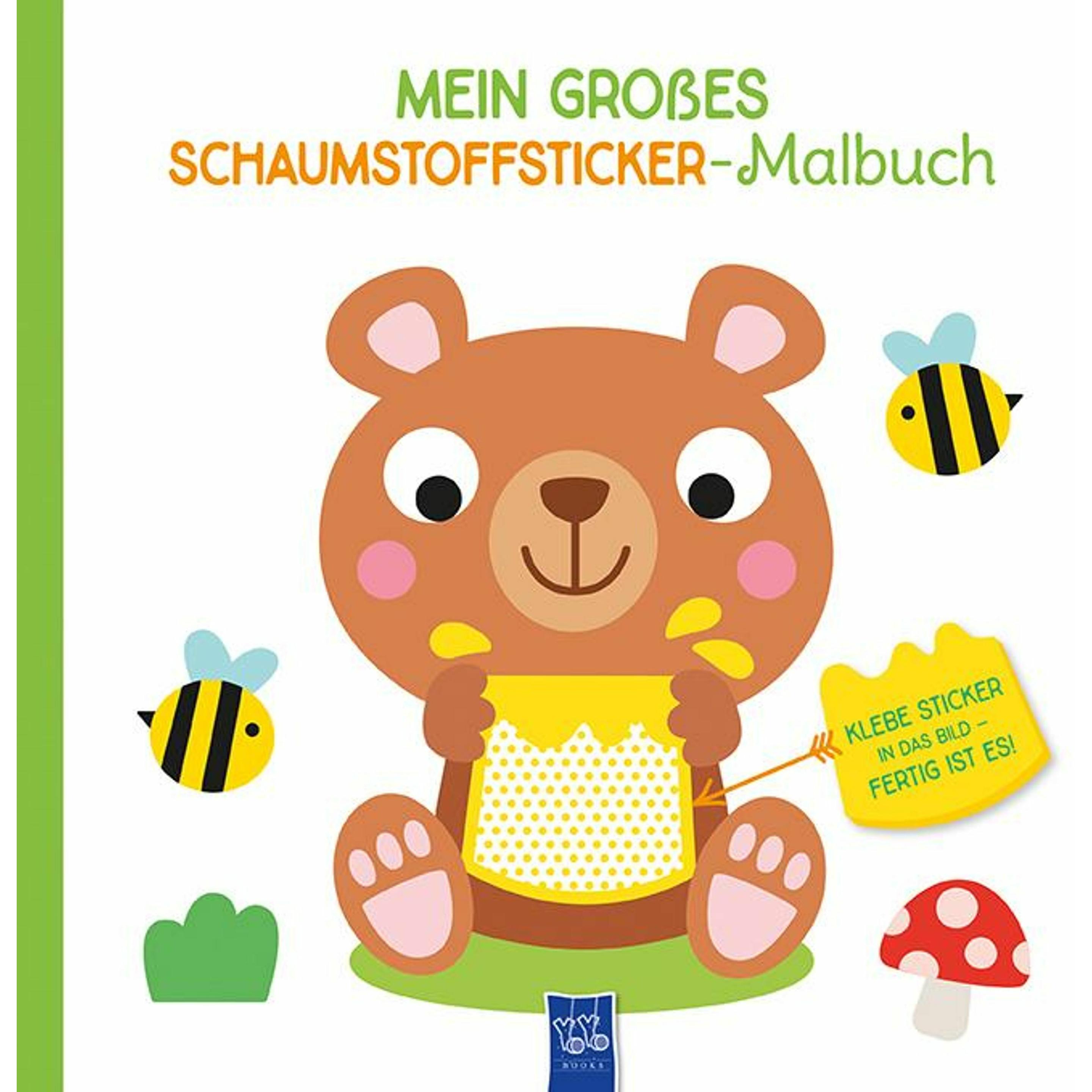 Yoyo Books Mein grosses Schaumstoffsticker-Malbuch - Bär