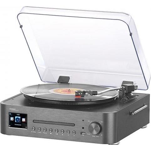 Auvisio Digitale HiFi-Anlage & Digitalisierer inkl. Software, Plattenspieler, Schwarz