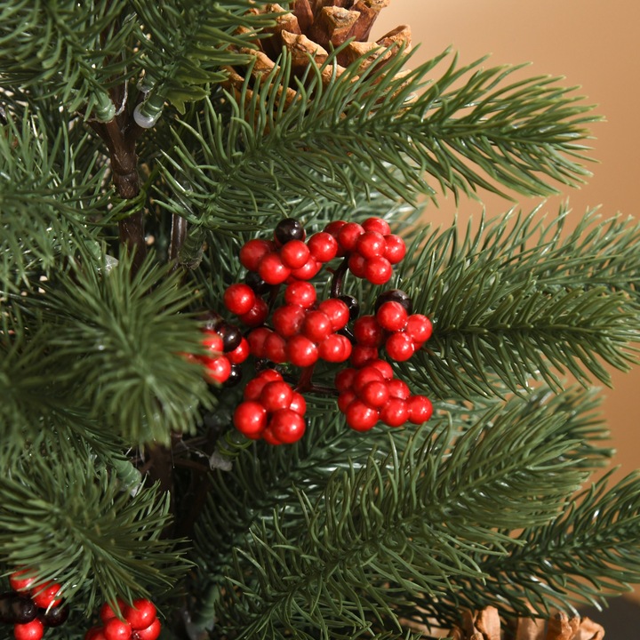 Produktbild Homcom Künstlicher Weihnachtsbaum für den Tisch mit Sockel in Sackleine verpackt