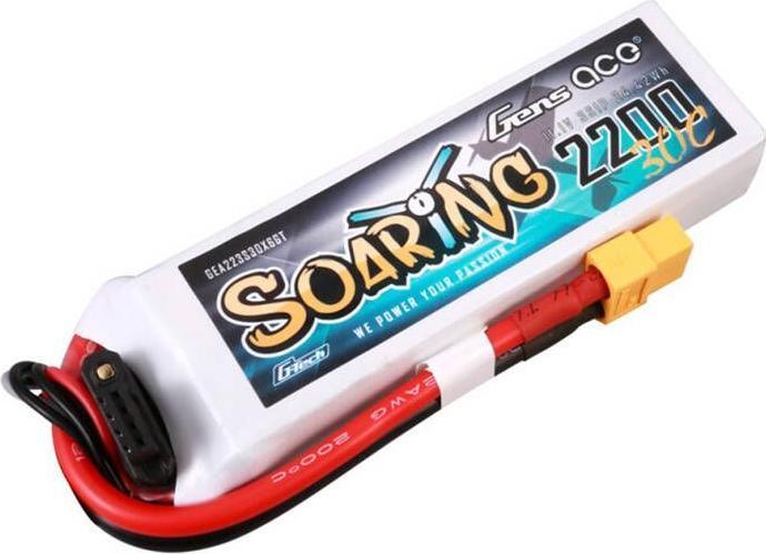 Produktbild Gens Ace G-Tech Soaring 2200mAh 11.1V 30C 3S1P Lipo Battery (11.10 V, 2200 mAh)
