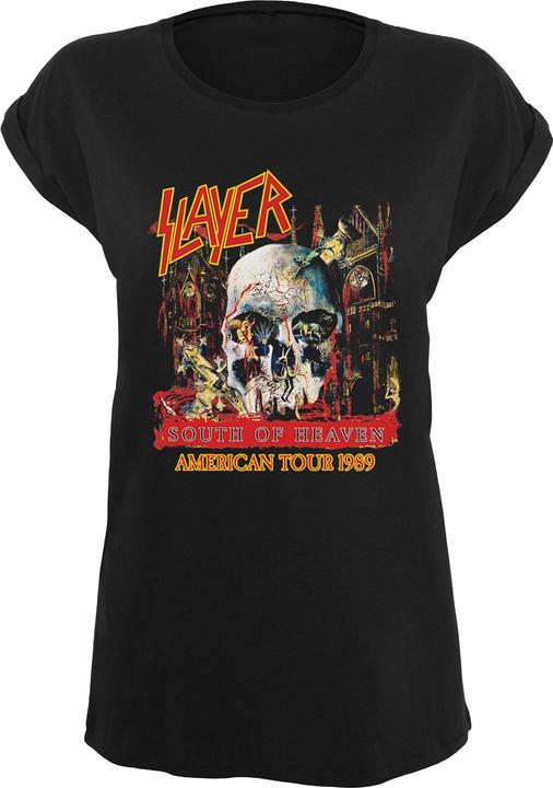 Merchcode Ladies Slayer - South of Heaven Front Basic T-Shirt - 138405 (L)