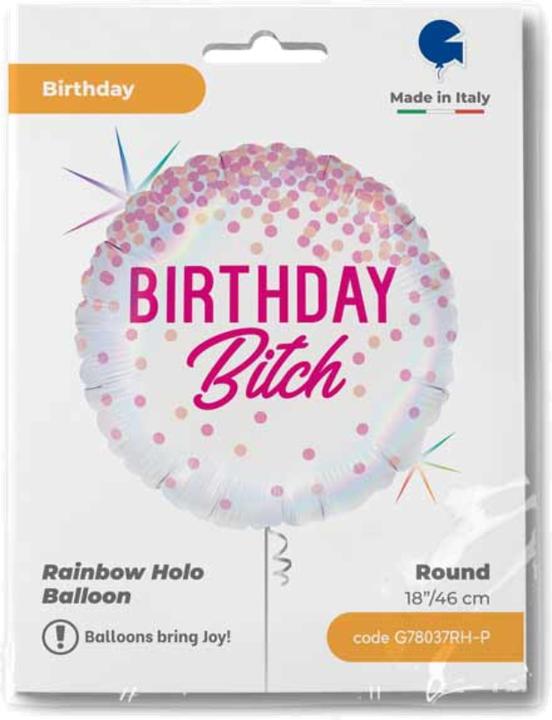 Produktbild Grabo Folienballons Ø 38 cm Birthday Bitch (1 x)