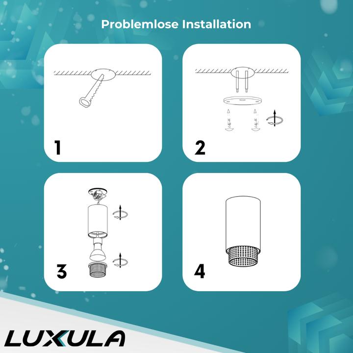 Actual product image Luxula LED surface-mounted spot with, black/gold (GU10)