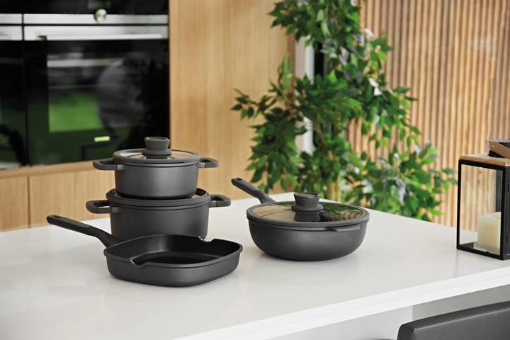 Produktbild BergHoff Kochtopf Leo Stone+ 24 cm, Material: Aluminiumguss, Topfart (Kochtopf, Aluminiumguss, 24 x 15.70 cm)