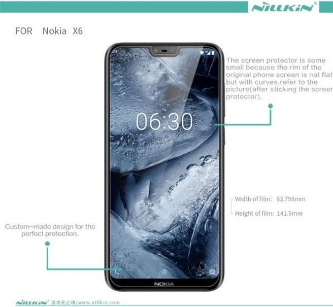 Actual product image Nillkin Super Clear Series Protective Film (1 Piece, Nokia 6.1 Plus)