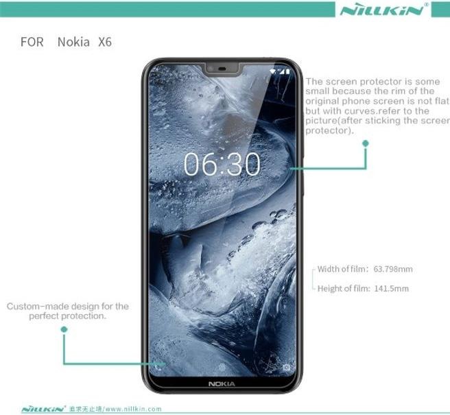Actual product image Nillkin Super Clear Series Protective Film (1 Piece, Nokia 6.1 Plus)