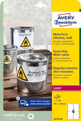 Image du produit Avery wetterfeste Etiketten