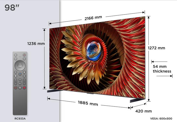Produktbild TCL 98C8K (98", Mini-LED, 4K, 2025)