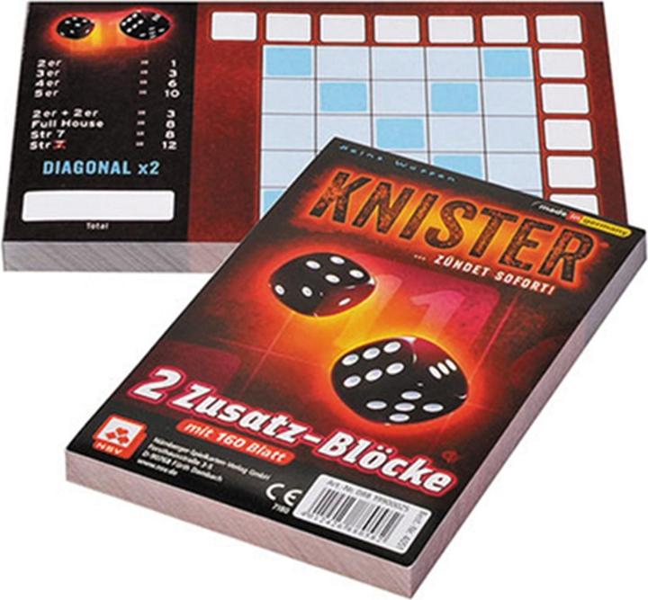 Actual product image Crackle extra blocks sheet (German, 1 - 12 Players)