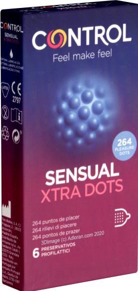 Produktbild Control SENSUAL Xtra Dots» 6 Kondome mit 264 Noppen für die Rundum-Stimulation (6 Stk.)