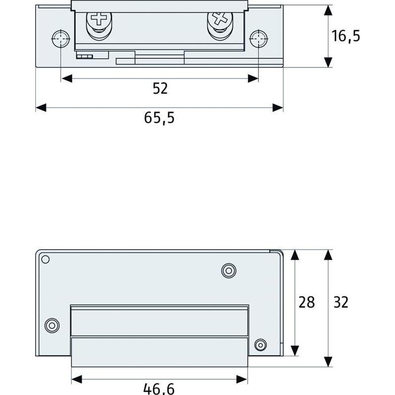 Abus, Türöffner + Türschliesser, ET75 Elektrischer Türöffner Universell (Glastür, Indoor)