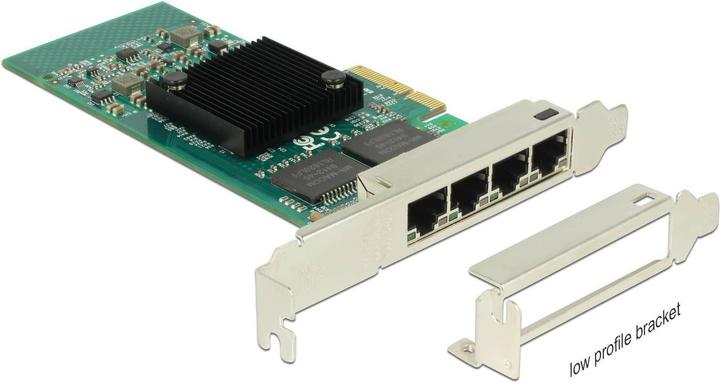 Actual product image Delock PCI-Express network card, 4x1Gbps (Mini PCI Express)