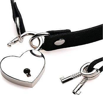 Productafbeelding Master Series Lock-It Hart Slot en Sleutel Choker