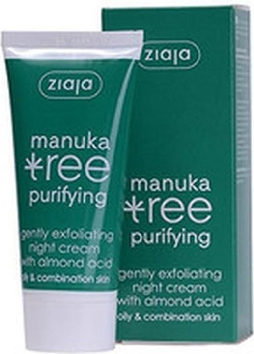 Actual product image Ziaja Night Cream Gently Exfoliating Manuka Tree Purifying 50 Ml (50 ml)