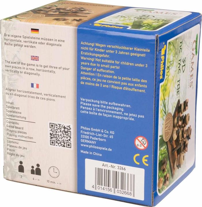 Immagine prodotto Philos Tic Tac Toe D Bamboo (Tedesco)
