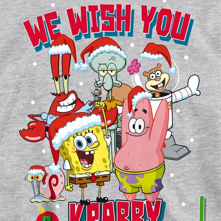 Produktbild Spongebob Squarepants Crabby Christmas Kapuzenpullover meliert (128)
