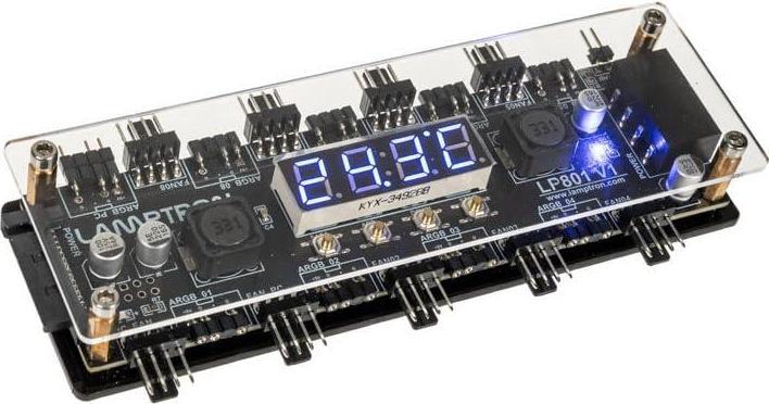 Lamptron LP801 fan controller with display (9 Fan)
