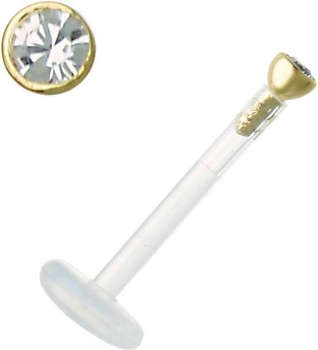 Immagine prodotto Bijouteria Barretta piercing (Cristallo premium, Oro 18K)