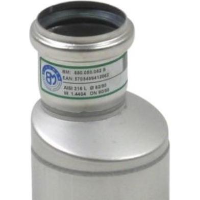 Blücher, Rohrverbindungstechnik, exec.overg.50-82mm - m.O-ring. syrefast RF