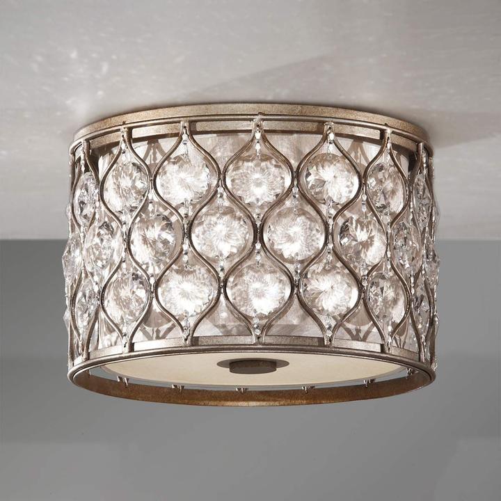 Image du produit Elstead Lighting Lucia Plafonnier E27 double 21cm Argent bruni (E27)