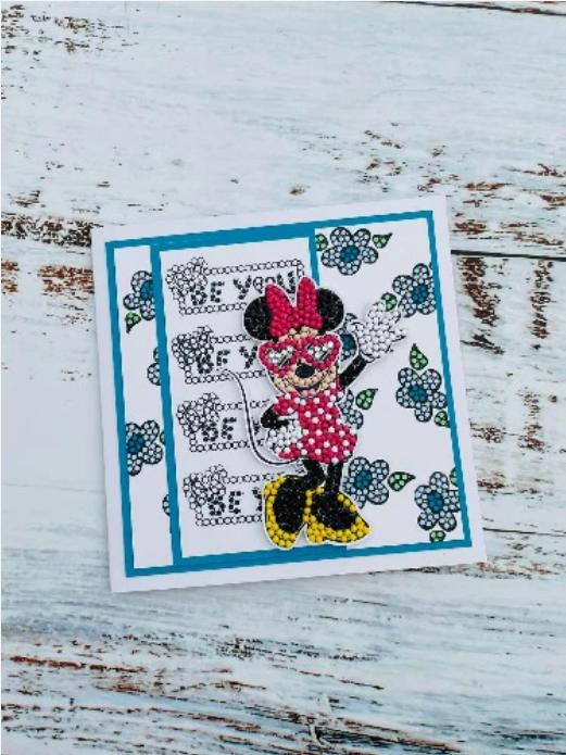 Actual product image Craft Buddy Minnie Mouse, Crystal Art A6 Stamp Set