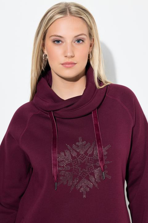 Produktbild Ulla Popken Sweatshirt, Schneeflocke, Stehkragen, Langarm (60)