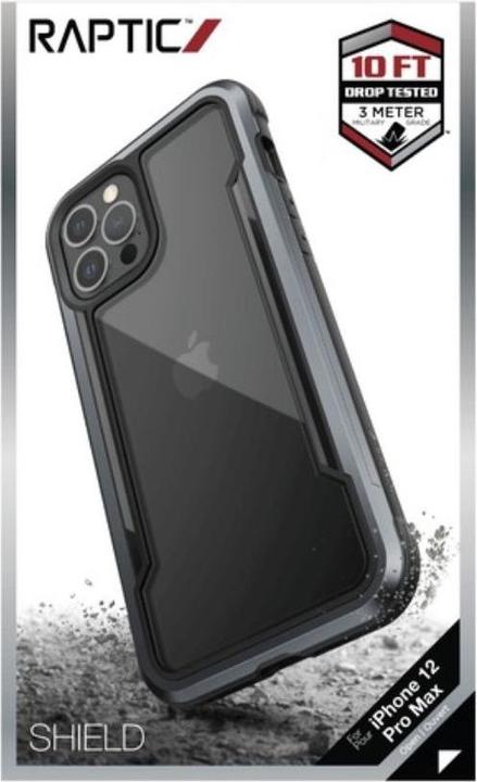 Produktbild Puro X-Doria Raptic Shield do aluminiowe iPhone 12 Pro Max (Drop test 3m) (Juodas) (Apple iPhone 12 Pro Max)